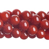 Semi-Precious Gemstone Round Beads - Carnelian Natural Dyed