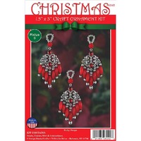 Beaded Ornament Kit - Ruby Drops