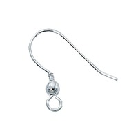 Silver Filled Earwires With Ball and Coil