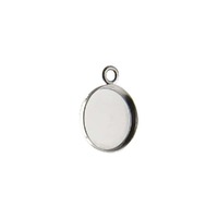 Sterling Silver Round Bezel Setting with Ring x 10mm