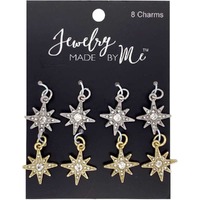 Star Charms - Silver and Gold 8 piece pack