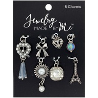 Bling Charms - Silver 8 piece pack