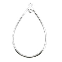 Sterling Silver Pear Shape Chandelier with Inside Ring