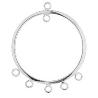 Sterling Silver Round Chandelier with 5 Rings