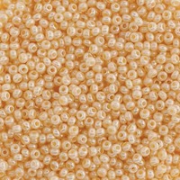 Czech Glass Seed Beads Size 10/0 - Opaque Beige Pearl