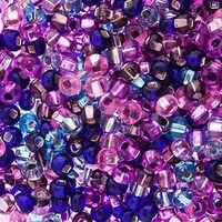 Czech Glass Seed Beads Size 6/0 - Wild Orchid Mix
