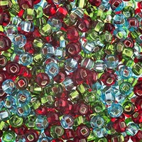 Czech Glass Seed Beads Size 6/0 - Rain Forest Mix