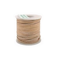 Leather Cord Round Natural 10metres - 1mm diameter