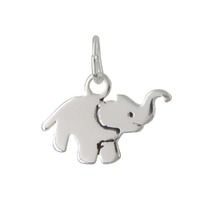 Sterling Silver Charm with Jump Ring - Elephant