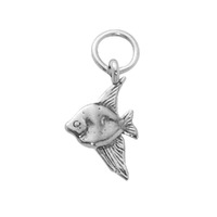 Sterling Silver Charm with Jump Ring - Angel Fish