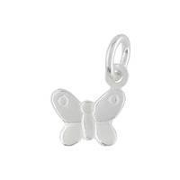 Sterling Silver Charm with Jump Ring - Butterfly x 8mm