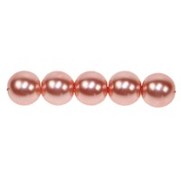Glass Pearl Beads - Soft Melon 4mm x 20