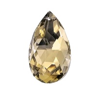 Crystal Lane Faceted Teardrop Pendant Light Amber - Factory Seconds