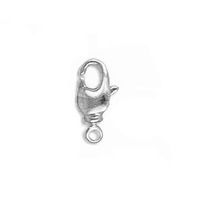 Silver Plated Swivel Lobster Claw Clasp with Ring