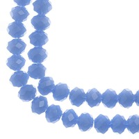 Crystal Lane Faceted Rondelle Beads - Opaque Light Periwinkle