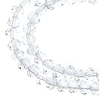 Crystal Lane Faceted Rondelle Beads - Transparent Crystal AB