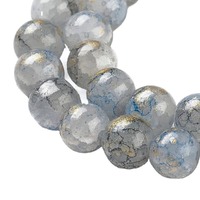 Crackle Glass Beads - Celestial Sands 8mm x 10