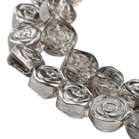 Glass Beads - Moonstone Shadow Rose 20 x 6mm