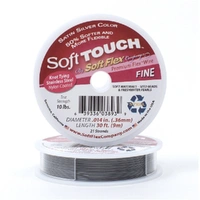 Soft Touch Satin Silver Beading Wire .014 dia x 30 feet
