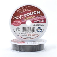 Soft Touch Satin Silver Beading Wire .019 dia x 30 feet