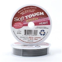 Soft Touch Satin Silver Beading Wire .024 dia x 30 feet