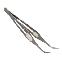 Craft Tweezers With Cushion Grip and Angled Tip
