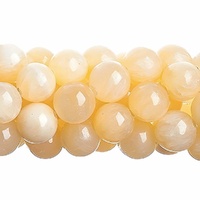 Semi-Precious Round Beads -  Yellow Jade Natural x 6mm (8" Strand)