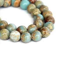 Semi-Precious Round Beads - Snake Skin Jasper x 6mm (8" Strand)