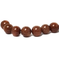 Semi-Precious Round Beads - Goldstone x 6mm (8" Strand)