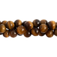 Semi-Precious Round Beads - Tiger Eye Natural x 8mm (8" Strand)