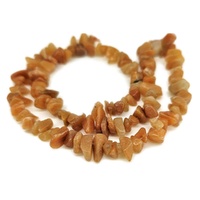 Semi-Precious Chip Beads – Light Red Aventurine (16" Strand)