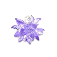 Cubic Zirconia Flower Pendant – Lavender Purple 12mm