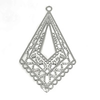 Stainless Steel Bohemian Chandelier Pendant – Silver 48x29mm