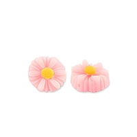 Lilac Pink Resin Flower Beads 8mm – Pack of 10