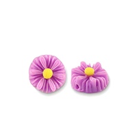 Violet Bloom Resin Flower Beads 8 mm – Pack of 10