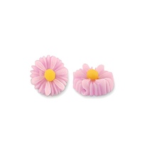 Blush Pink Resin Flower Beads 8 mm – Pack of 10