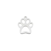 Stainless Steel Dog Paw Charm – 13x11mm