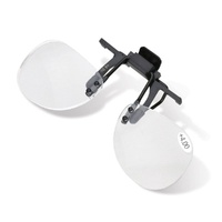 Clip-On Magnifier for Glasses +4.0 – Flip-Up Lenses for Crafting