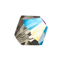 Preciosa Crystal Bicone Beads –Black Diamond Glitter 6mm (21pcs)