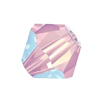 Preciosa Crystal Bicone Beads – Rose Opal AB 6mm (21pcs)