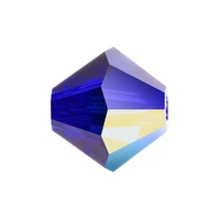 Preciosa Crystal Bicone Beads – Cobalt Blue AB 6mm (21pcs)