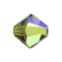 Preciosa Crystal Bicone Beads – Olivine AB 6mm (21pcs)
