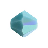 Preciosa Crystal Bicone Beads – Turquoise AB 6mm (21pcs)