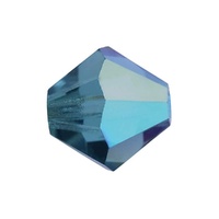 Preciosa Crystal Bicone Beads – Indicolite AB 4mm (31pcs)