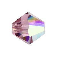 Preciosa Crystal Bicone Beads – Light Amethyst Glitter 4mm (31pcs)