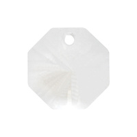 12mm Aurea Crystal Octagon – Premium Clear Single Hole