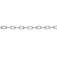 Stainless Steel Round Paperclip Chain – 2x1.5mm Links (Sold by the Foot / 30cm)