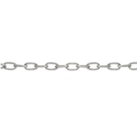 Stainless Steel Round Paperclip Chain – 2x1.5mm Links (Sold by the Foot / 30cm)