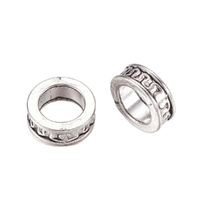 Large Hole Metal Beads – Antique Silver Ring Spacer (Pack of 10)
