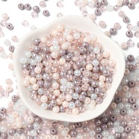Blush Pearl Glow Glass Beads – Pink Mix Round 4–4.5mm (Pack of 50)